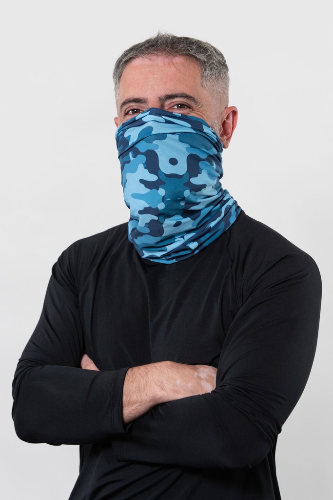 Cuello Camuflado Oceánico Microfibra